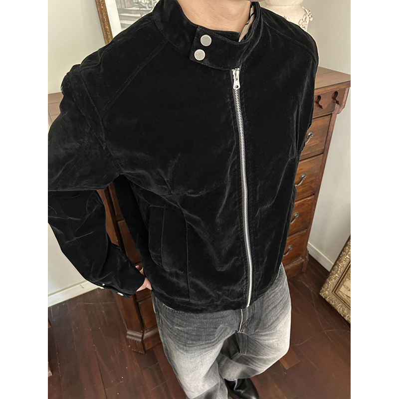 网图慎用 摩登年代短毛反绒高品质短版立领夹克外套男J5281-特P70|undefined