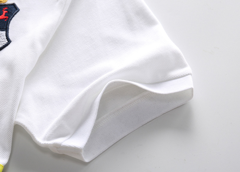 Polo uomo cotone maniche corte color-block di alta qualità_voghion.com