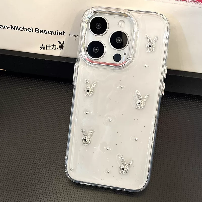 Apple, зайчик, чехол для телефона, iPhone15 Pro, защитный чехол, 2 карат, интернет-звезда, iphone, 16plus, 15