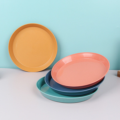 wheat stalk tableware household table garbage Bone plate A plate originality Plastic snack Bowls mat