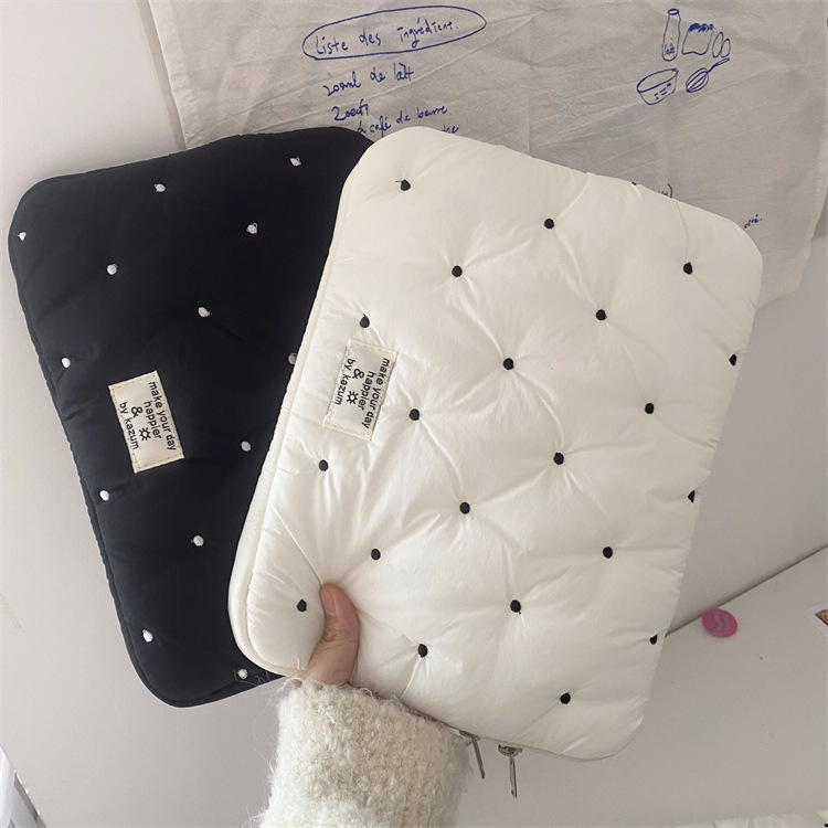 ins South Korea autumn and winter New down cotton-padded jacket liner bag tablet protective case laptop bag 11/13/15