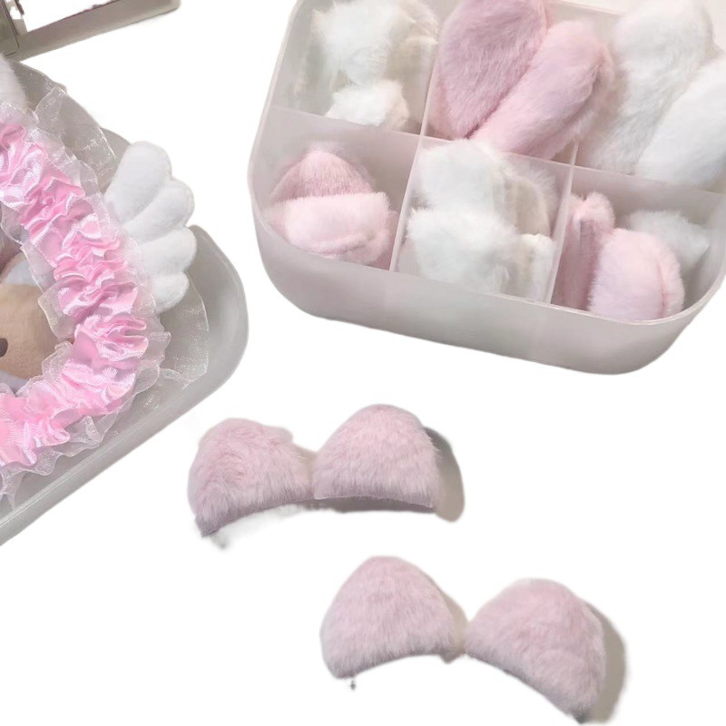 귀여운 봉제 고양이 귀 액세서리 토끼 귀 수제 DIY 카드 세트 레이스 레이스 DIY 소재 바 세트 액세서리.