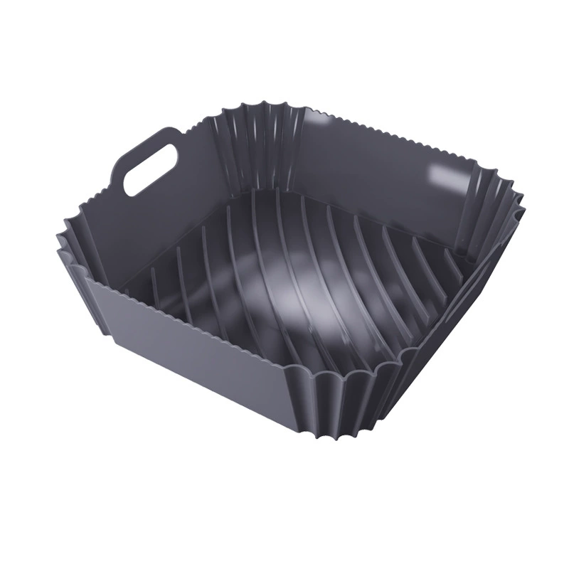 ✅Cross-border round baking silicone baking pan mat foldable high temperature resistant silicone bowl air fryer silicone