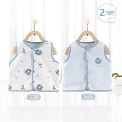 嬰兒馬甲寶寶純棉小馬夾兒童女童春秋初生兒外穿秋冬兩面穿馬甲