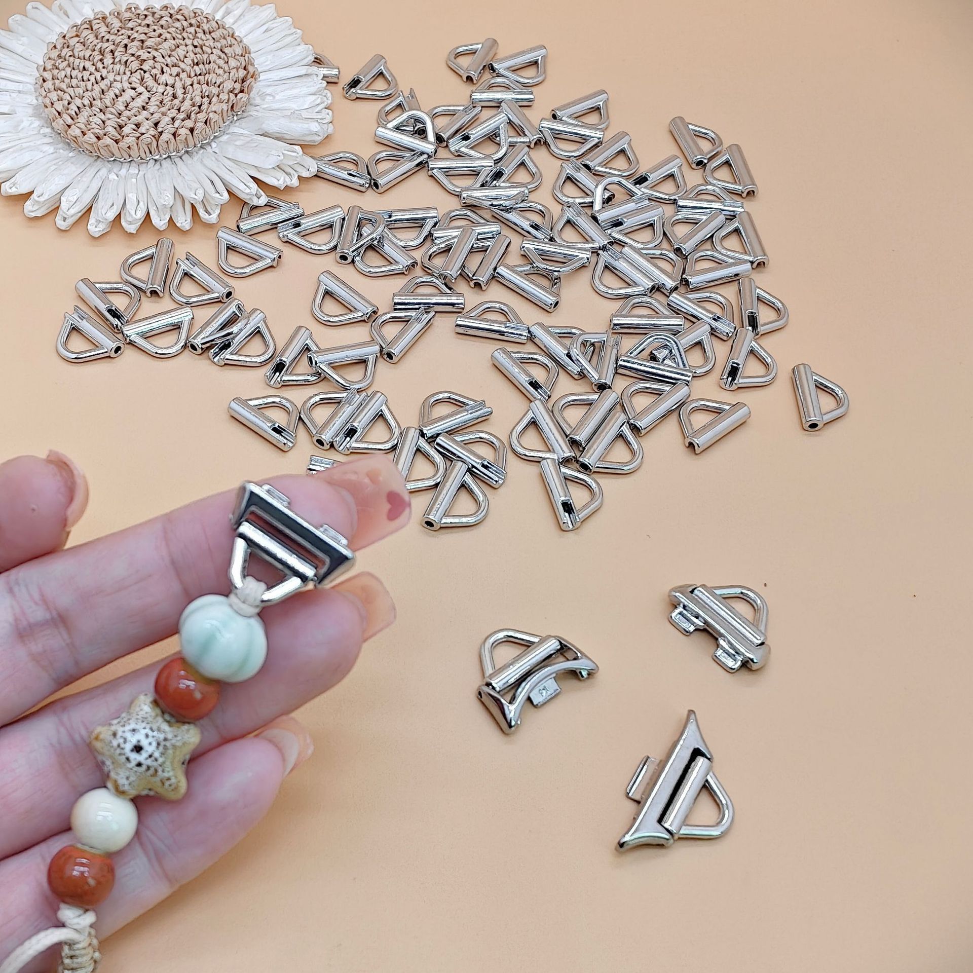 表带连接器专用D字扣适用智能手环手表带连接器DIY编织自量14mm