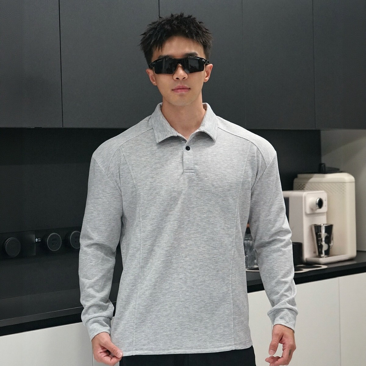 2025年春秋季宽松百搭套头衫上衣潮流青少年休闲长袖t恤男士男装