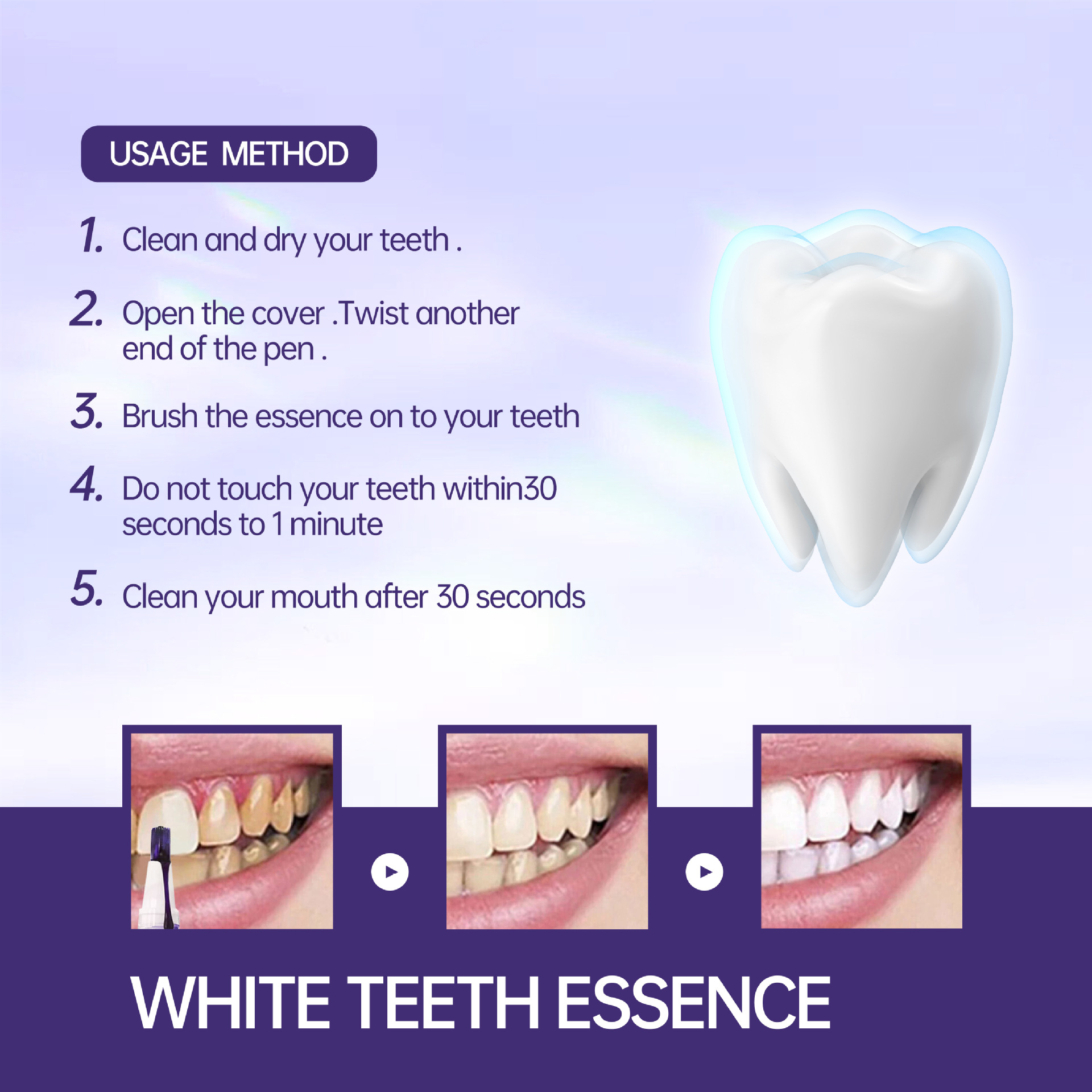 Letter Pattern Letter Teeth Whitening Pen Modern Style Classic Style Personal Care