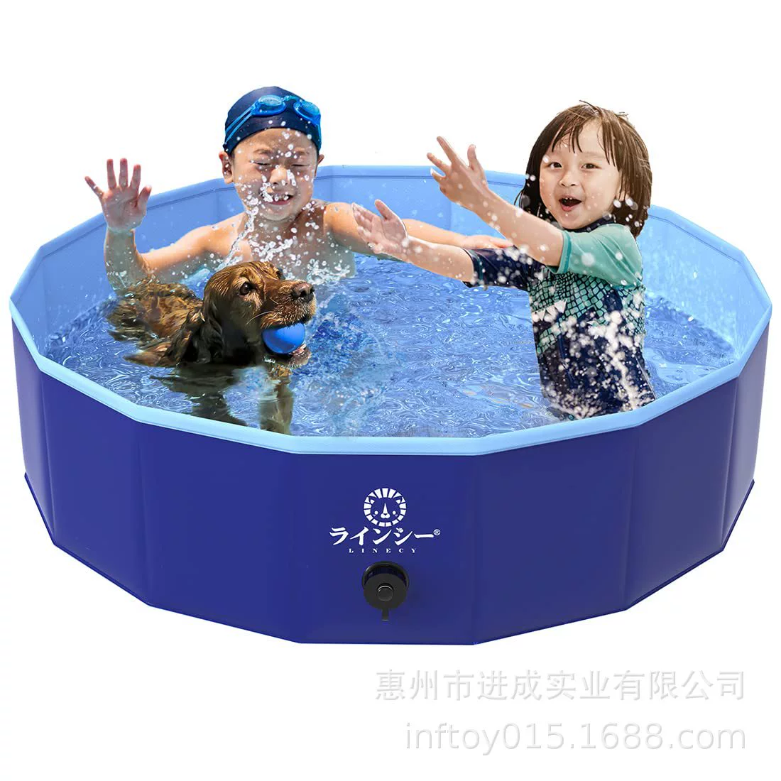 Японский экспортный излишок товаров: портативный складной подъемный бассейн из ПВХ для домашних животных, уличный, для купания кошек и собак