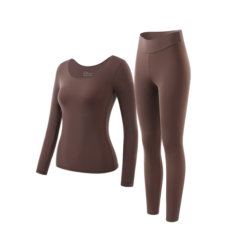 Suela de piel de ácido hialurónico, ropa interior térmica, ropa de otoño para mujer, traje de pantalones largos, uso de capa base invisible sin costuras a temperatura constante, invierno