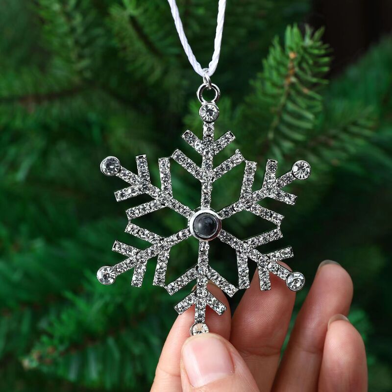 Christmas Gift Cross-Border Hot Selling Snowflake I Love You Projection Pendant Waterproof and Dustproof Projection Can Be Customized with Photos