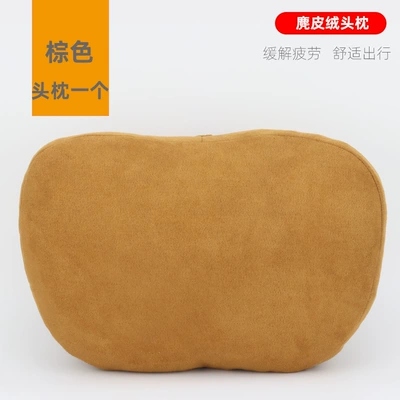 Headrest pair of suede pillow for - one-brown-headrest
