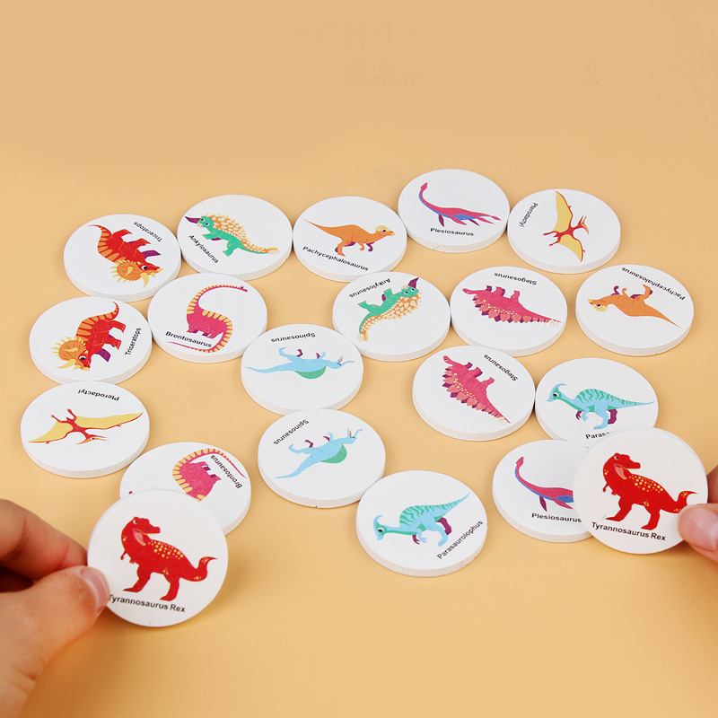 Dinosaurios temáticos juguetes de aprendizaje temprano patrones cognitivos juegos de memoria observación para encontrar el mismo entrenamiento de aprendizaje temprano