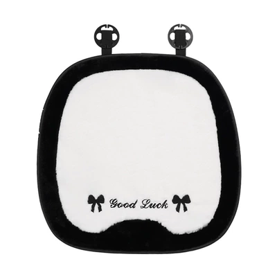 Cushion Cute Bow Light Luxury | Seat cushion, seat cover - rabbit-fur-lucky-bow-cushion-white-front-row