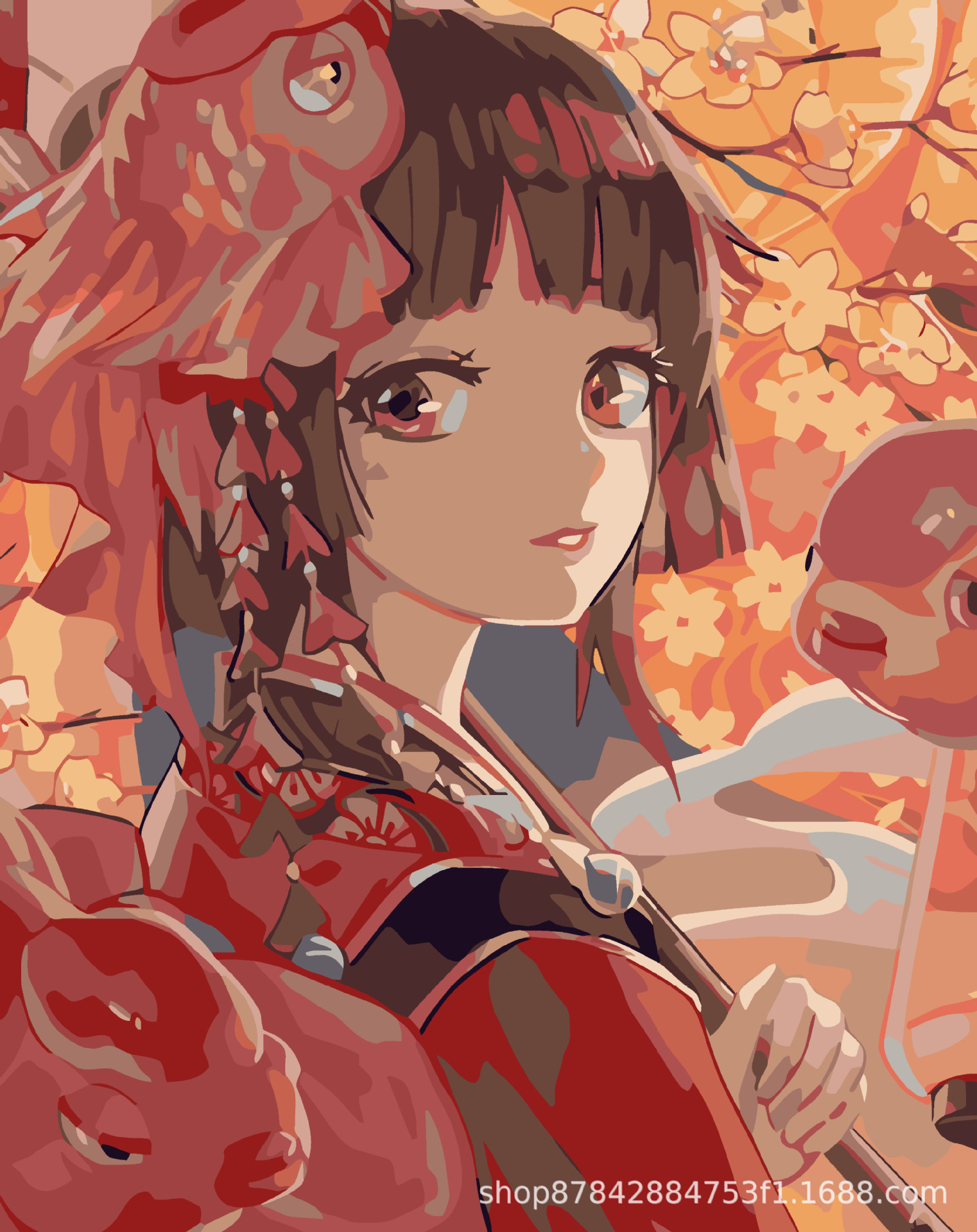 Pintura al óleo digital bricolaje al por mayor hecho a mano relleno de color curación descompresión popular para niños flor nieve montaña decorativa pintura de paisaje