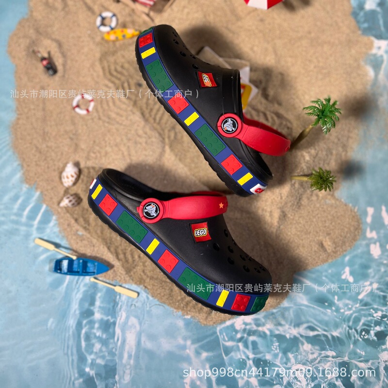 Cross Little Lego Clogs Summer Flat Beach Shoes Sandals Closed-Toe Casual Unisex Children's Student Slippers Cross Little Lego Clogs Summer Flat Beach Shoes Sandals Closed-Toe Casual Unisex Children's Student Slippers