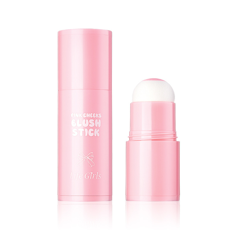 Life Girls Pink Double Face Blush Stick Blush Matte Low Saturation Monochromatic Blush Cross-Border