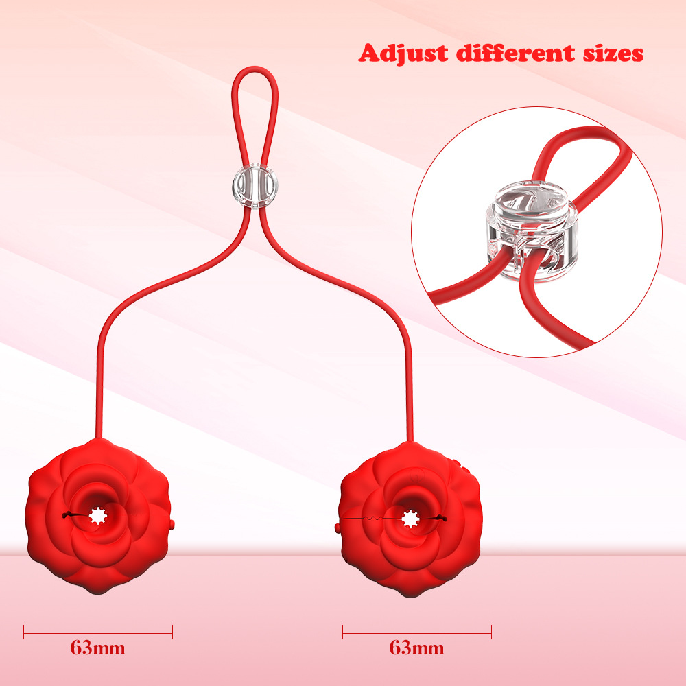 Pinze per capezzoli a rosa con vibratore giochi erotici_voghion.com