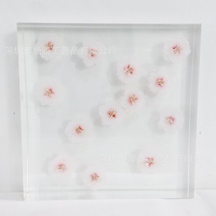 Cherry Blossom Specimen Transparent Acrylic Cherry Blossom Specimen Acrylic Built-in Cherry Blossom Simulation Cherry Blossom Specimen