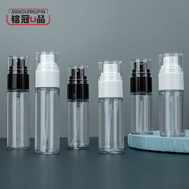 PET transparent Cosmetics capacity Plastic Spray bottle 25ml30ml40ml Pump goods in stock