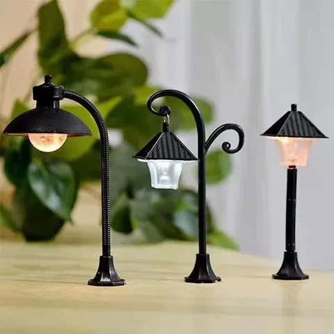 LED small street lamp, minifigure, creative decorations
