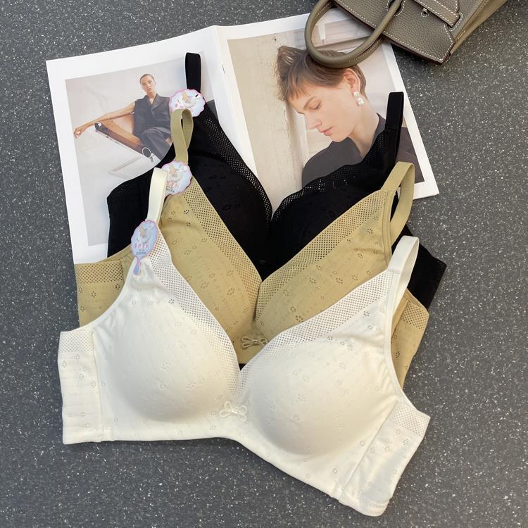 Export high-end foreign trade tail single women's thin silk silk without steel ring gathered underwear bra women 22 autumn 301615