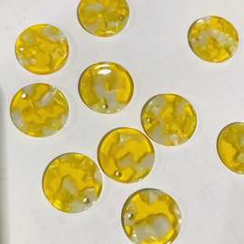 2.0CM 醋酸带孔挂饰醋酸切割圆片现货