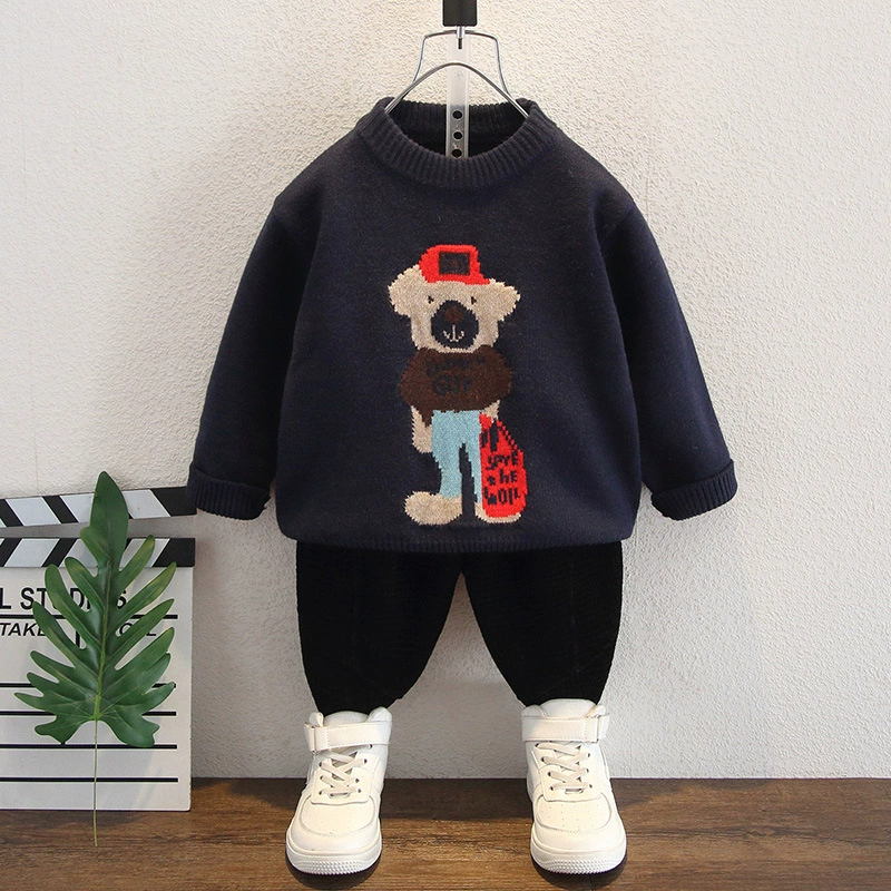 Summer clothing, demi-season sweater, children's thermal underwear, knitted down jacket, increased thickness