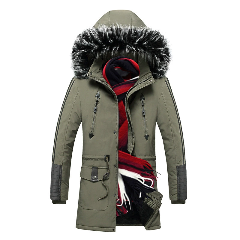Winter combined colored jacket with zipper for leisure