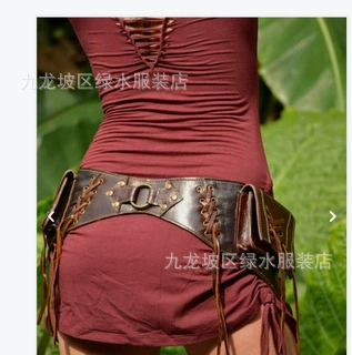 Европейские и американские изделия ручной работы Тяжелый броневой пояс Сумка Средневековое платье в стиле стимпанк Источник желаний