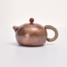 厂家直供念旧古典西施壶家用办公室商务泡茶壶手工捶打紫铜壶现货