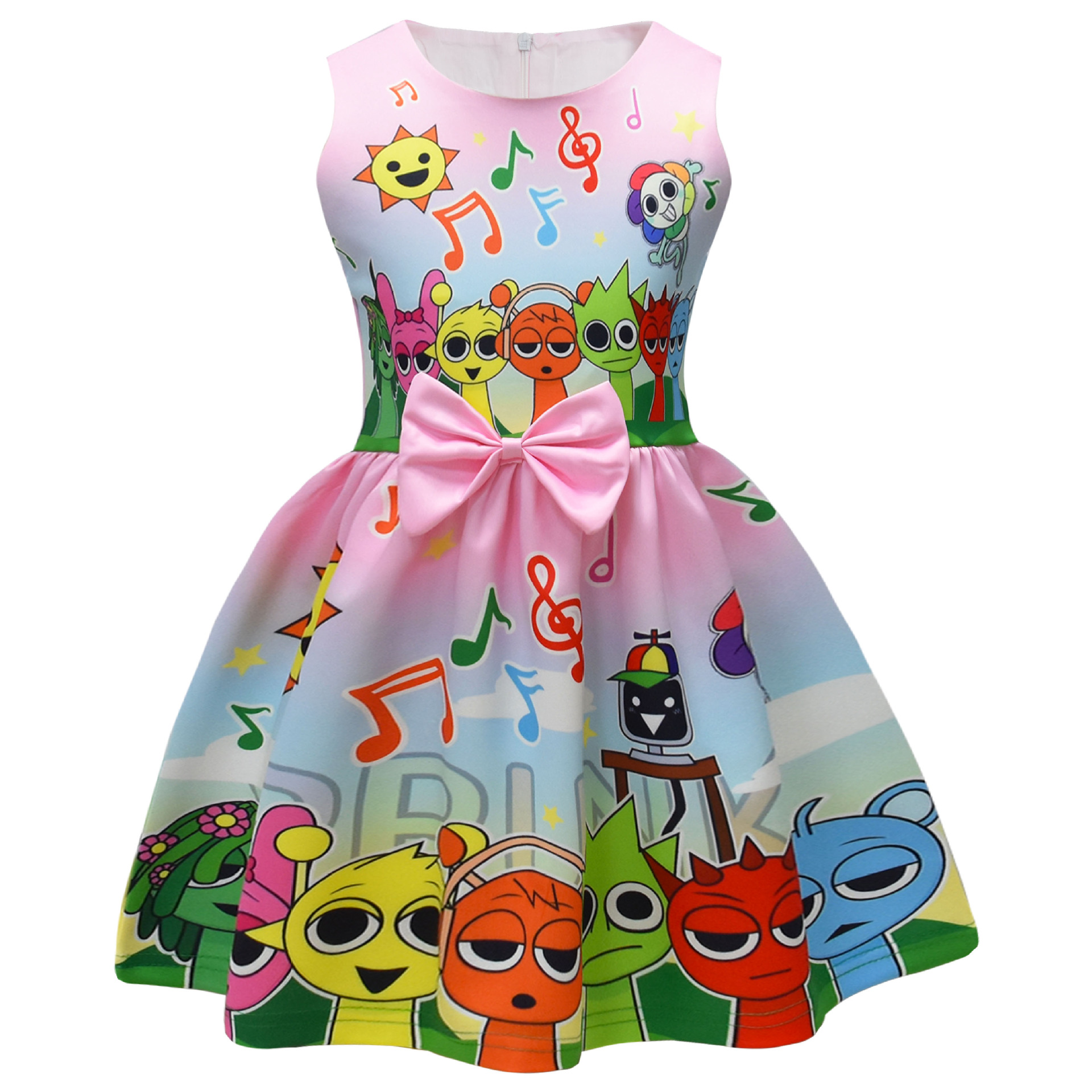 Sprunki- Incredibox Girl's Dress Oren Wenda Bow A-Line