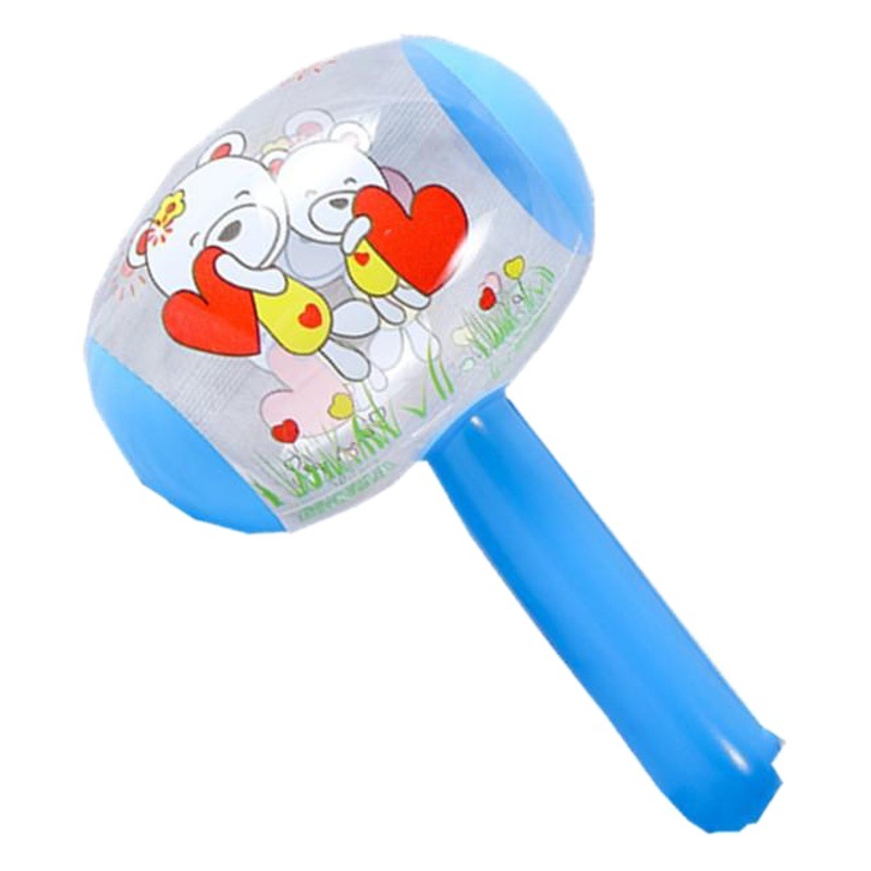 22cm inflatable hammer inflatable hammer pinch ring with Bell sweep code push gift inflatable toys wholesale