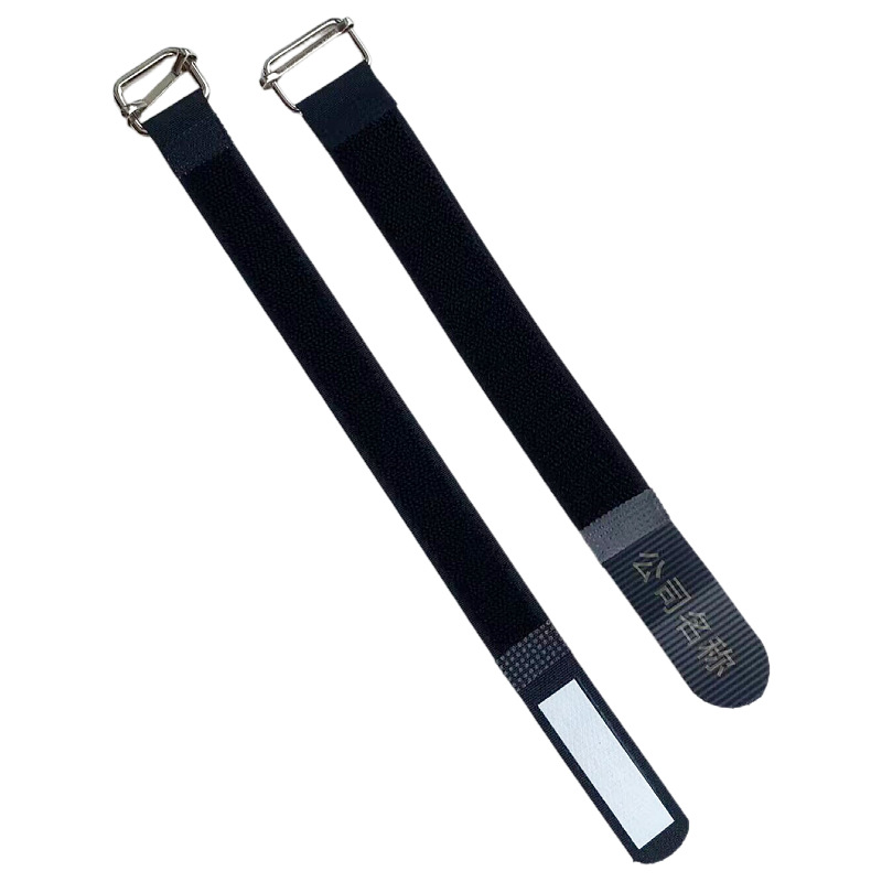 Venta al por mayor de nylon Velcro hebilla pegajosa cinta etapa audio fuente de alimentación cable de datos cable gestión cinturón palabras imprimibles