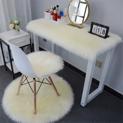 Billiard Hall High-End Irregular Car Carpet - off-white-3535cm-round