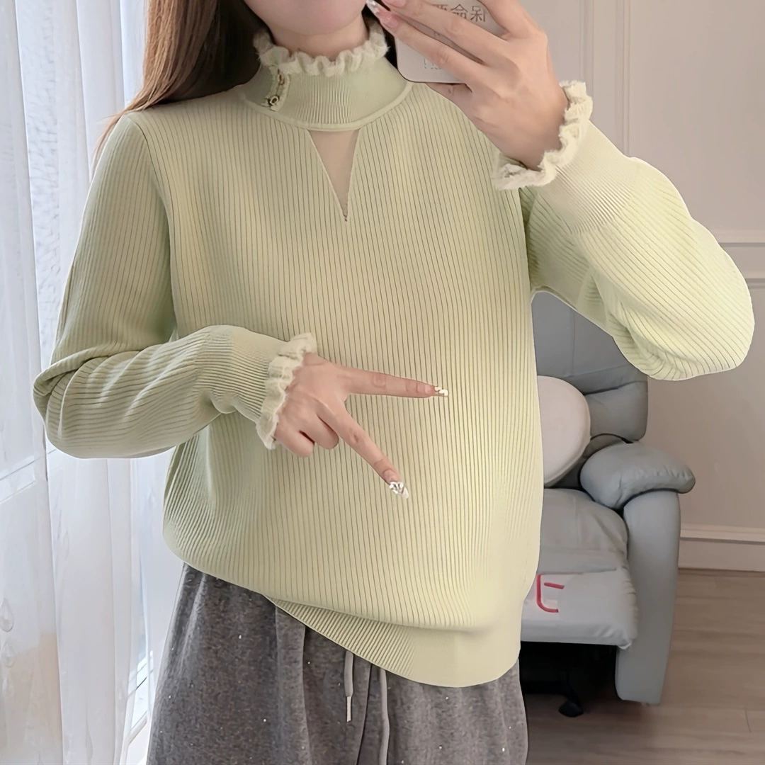 Пятно осенью и зимой плюшевый свитер с длинными рукавами