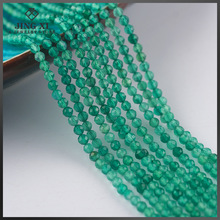 天然通透绿玛瑙切面小珠子2~4mm刻面珠diy手串锁骨项链头饰品批发