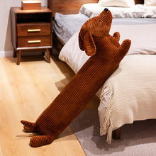 亚马逊跨境情侣棕色可爱英国短腿腊肠狗抱枕靠垫沙发礼物一件代发