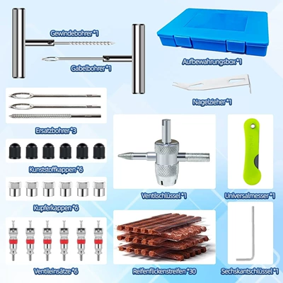 6-piece set of 12-piece tire | Repair kit