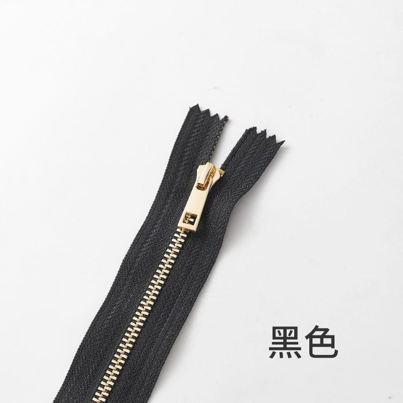 現物3号手作りバッグ閉鎖尾金属ファスナー浅金歯チタン合金y歯滑らかバッグ手袋ファスナー|undefined