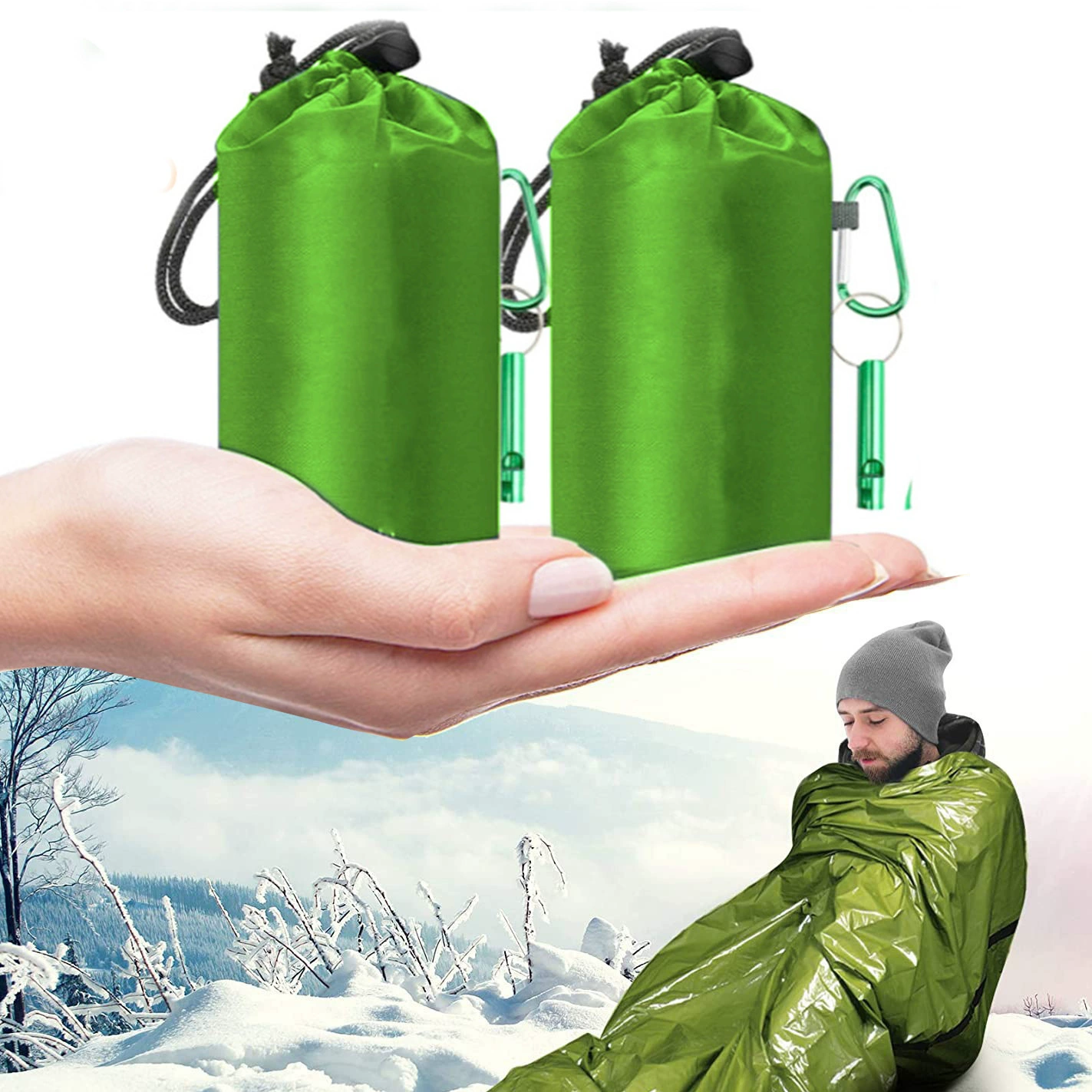 Тепловое одеяло для выживания на открытом воздухе, одеяло первой помощи, спальный мешок, палатка, теплое холодостойкое оборудование для выживания, аварийное одеяло для потери температуры