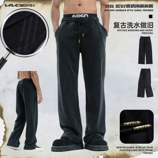 Vivgae Original American Trendy Brand Street Heavy Terry Cotton Straight Casual Sweatpants Men's New Summer Style