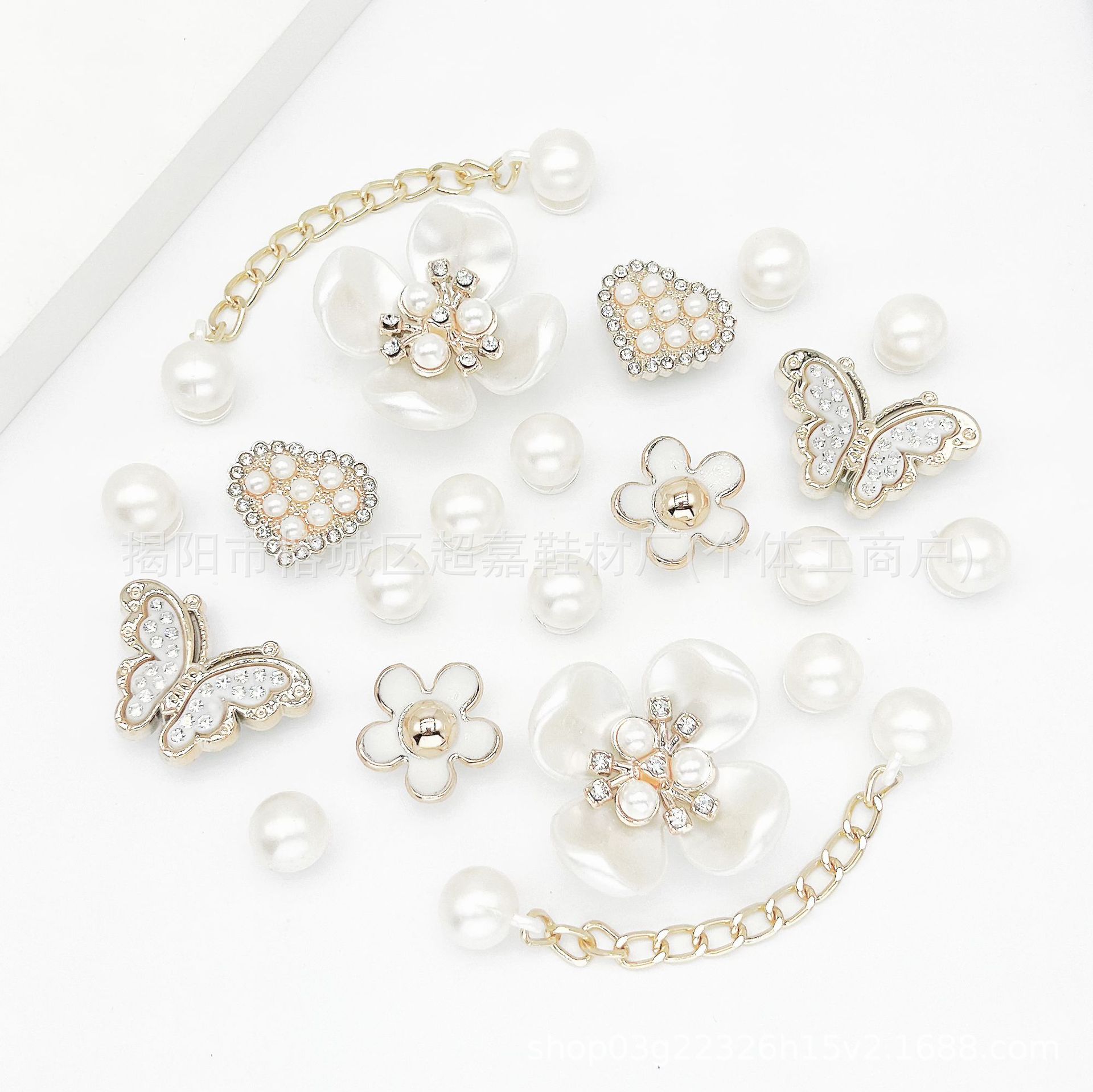 CJ-073 Mariposa Flor Perla