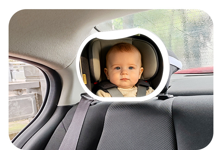 Car Baby Safety Seat with Reverse-Facing Basket, Rear-View Mirror, and Baby Observation Mirror