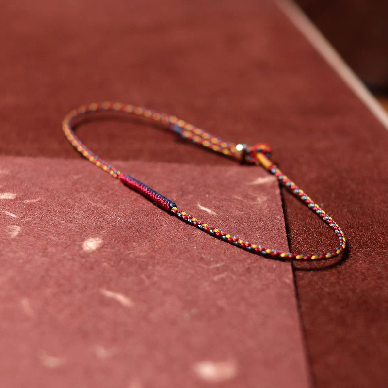 Ultra-Fine Hand-Woven Red Rope Bracelet for the Year of Birth, Simple and Luxurious Adjustable Bracelet, Niche Color for Girls