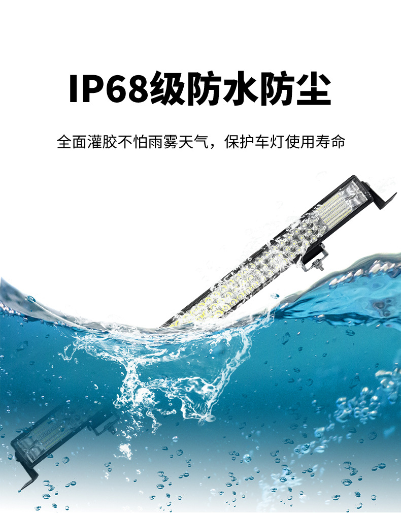 Car Led Strip Spotlight 12V 24V Grille Headlight Truck Led Bar Light Agricultural Machinery Work Super Bright Fog Light Strobe