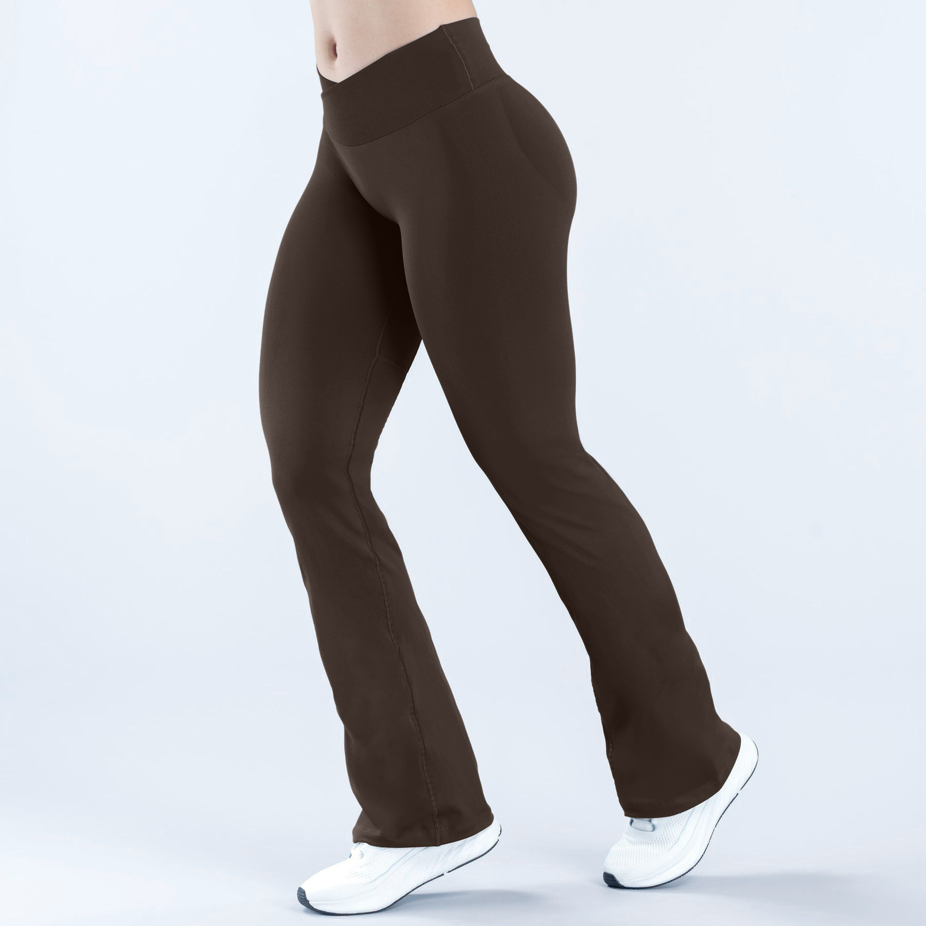 El cuerpo delgado y delgado, respirado y desnudo, pantalones de calzado de cintura alta y caderas, pantalones de calzado de calzado de calzado de calzado sin calzado. image 32