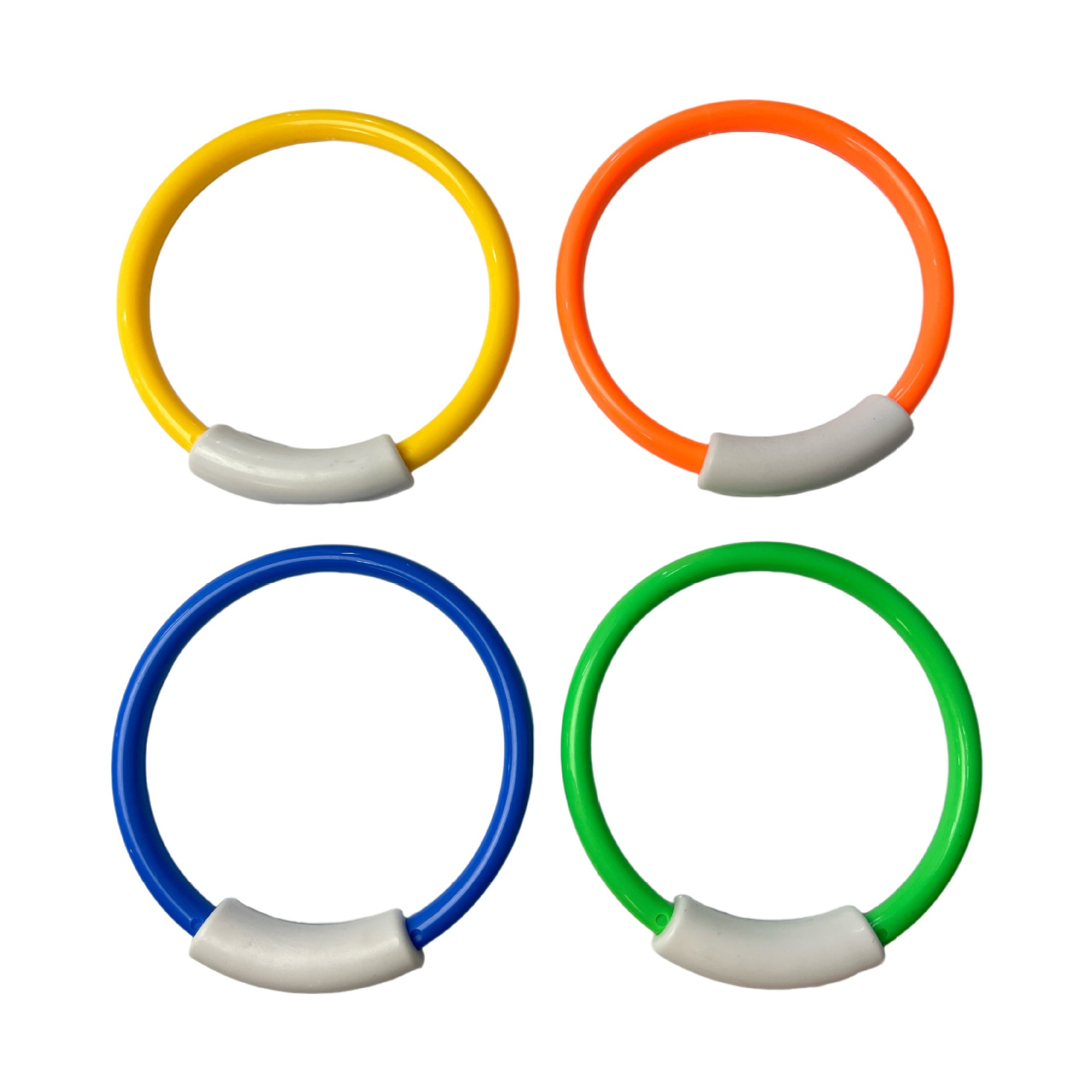 4Pcs Diving Ring Toy Summer Pool Snorkeling Toy Set Diving Ring 4-Piece Set Swimming and Snorkeling Props