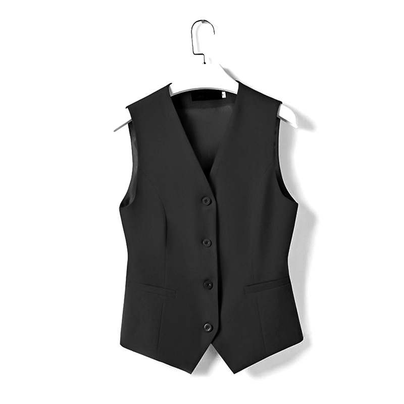 Chaleco rojo de las mujeres traje otoño e invierno nuevo elegante negocio desgaste formal Chaleco Corto empresa trajes bancarios