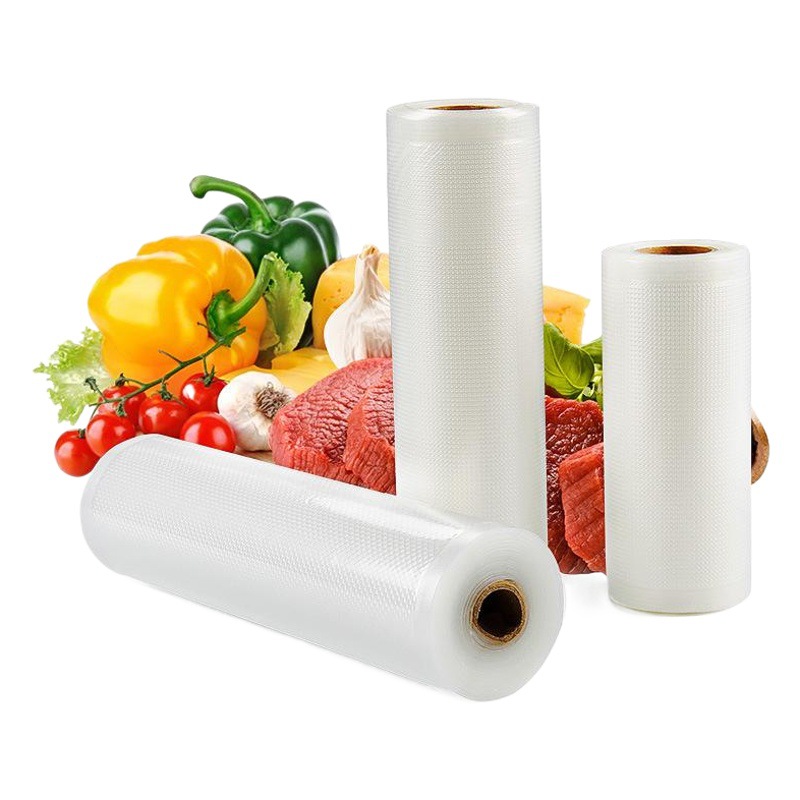 Línea de malla bolsa de alimentos al vacío con tornillo de tira línea de vacío máquina de compresión bolsa de embalaje de plástico para el hogar bolsa de sellado al vacío