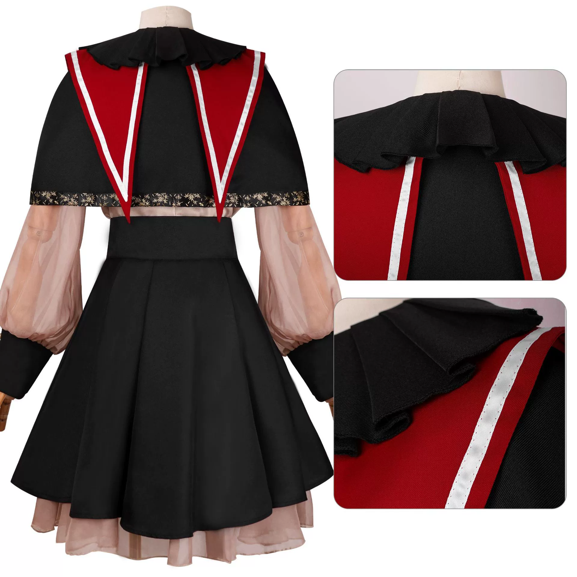 Косплей‑костюм (BanG Dream!) Wakaba Mu, комплект с накидкой и многослойным платьем, размеры S–XXXL